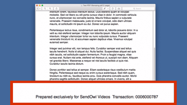 PDF stamping for ebook security
